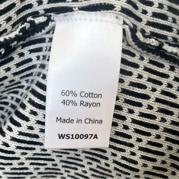 41 Hawthorne Black and White long Cardigan Sweater Size Small - Picture 8 of 9